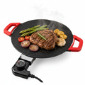 Plancha Eléctrica Grill 36cm con asas rojas